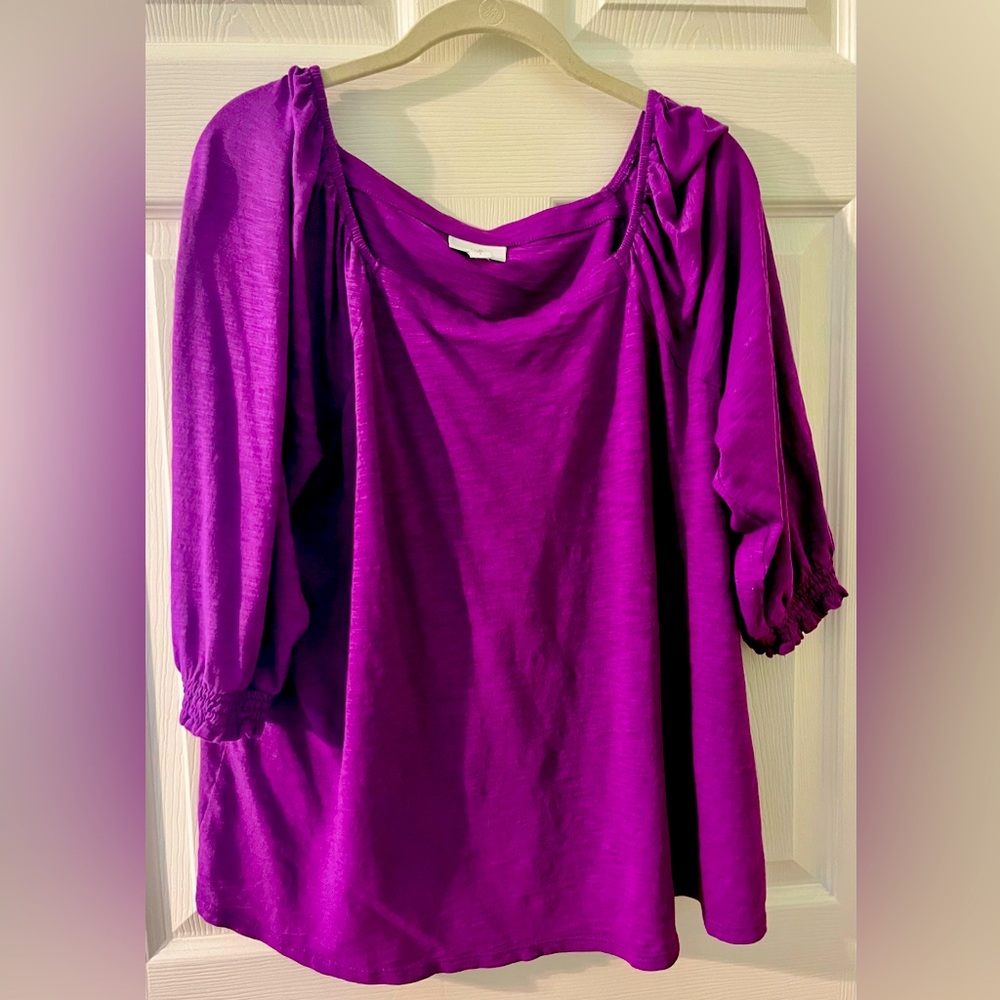 J. Jill Vibrant Purple Blouse
